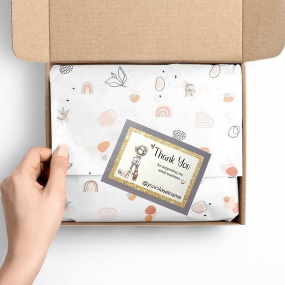 Poshmark Thank You Card - Set of 100 Online Boutique Packaging Card - Thank You - Picture 4 of 12